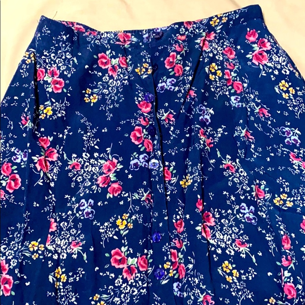 Flower print maxi skirt